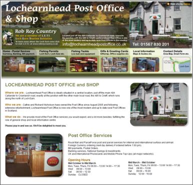 Visit the Lochearnhead Post Office website